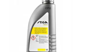 Olej STIGA 4 Stroke oil to wysokiej jakości, jednosezonowy olej do smarowania silników czterosuwowych, idealny do kosiarki spalinowej.