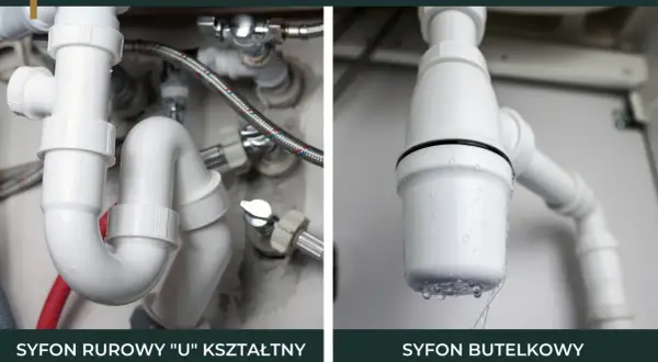 U-kształtny syfon rurowy i butelkowy – porównanie, jak dobrać syfon do umywalki.